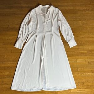 Vince Elegant Cream Long Sleeve Dress- size 8